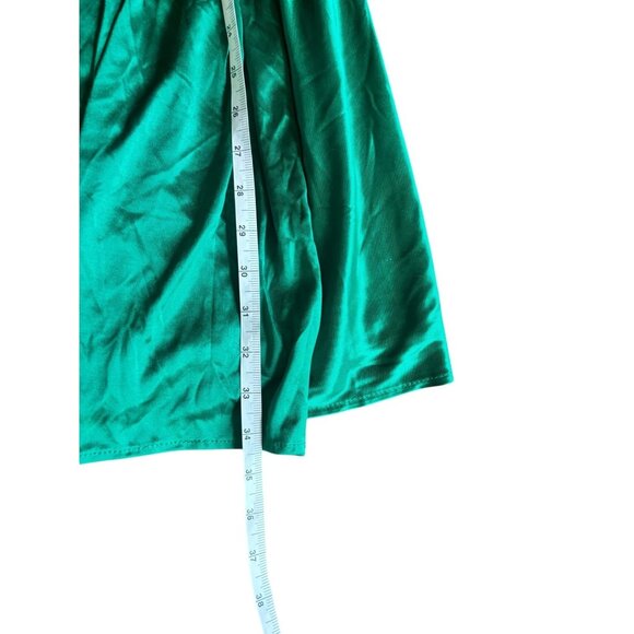Morgan & Co. Women's Emerald Green One-Shoulder Mini Dress w/ Sequin Details. - Picture 6 of 6
